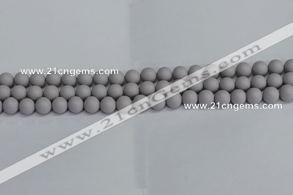 CSB1680 15.5 inches 4mm round matte shell pearl beads wholesale