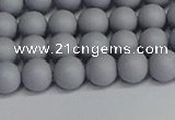 CSB1691 15.5 inches 6mm round matte shell pearl beads wholesale