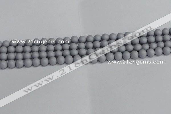 CSB1691 15.5 inches 6mm round matte shell pearl beads wholesale