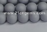 CSB1692 15.5 inches 8mm round matte shell pearl beads wholesale