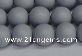 CSB1693 15.5 inches 10mm round matte shell pearl beads wholesale