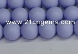 CSB1702 15.5 inches 8mm round matte shell pearl beads wholesale