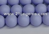 CSB1703 15.5 inches 10mm round matte shell pearl beads wholesale