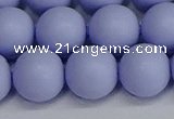 CSB1705 15.5 inches 14mm round matte shell pearl beads wholesale