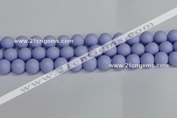 CSB1705 15.5 inches 14mm round matte shell pearl beads wholesale