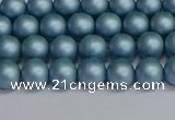 CSB1711 15.5 inches 6mm round matte shell pearl beads wholesale