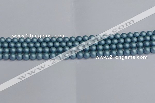 CSB1711 15.5 inches 6mm round matte shell pearl beads wholesale