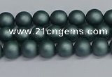 CSB1720 15.5 inches 4mm round matte shell pearl beads wholesale