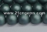 CSB1724 15.5 inches 12mm round matte shell pearl beads wholesale