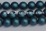 CSB1730 15.5 inches 4mm round matte shell pearl beads wholesale