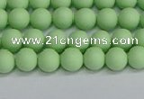 CSB1740 15.5 inches 4mm round matte shell pearl beads wholesale