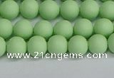 CSB1741 15.5 inches 6mm round matte shell pearl beads wholesale