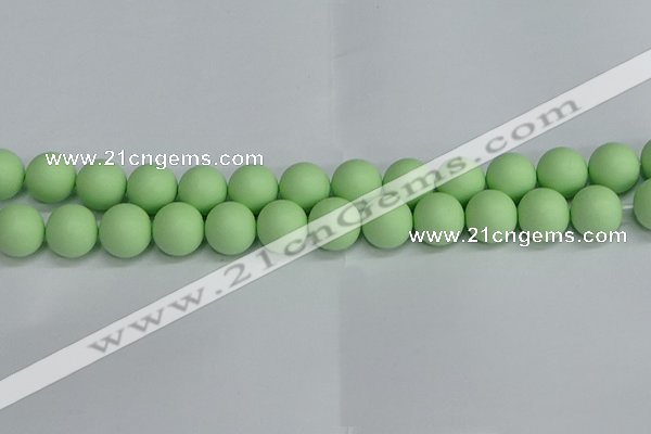 CSB1745 15.5 inches 14mm round matte shell pearl beads wholesale