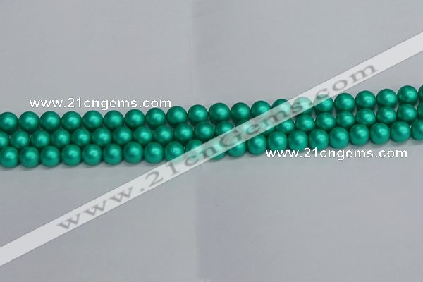 CSB1751 15.5 inches 6mm round matte shell pearl beads wholesale