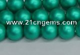 CSB1752 15.5 inches 8mm round matte shell pearl beads wholesale