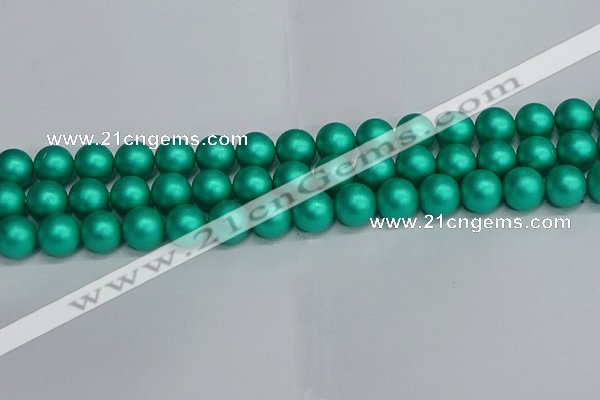 CSB1754 15.5 inches 12mm round matte shell pearl beads wholesale