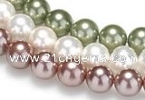 CSB19 16 inches 12mm round shell pearl beads Wholesale