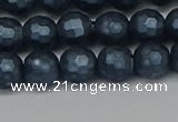 CSB1972 15.5 inches 8mm faceted round matte shell pearl beads