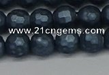 CSB1973 15.5 inches 10mm faceted round matte shell pearl beads