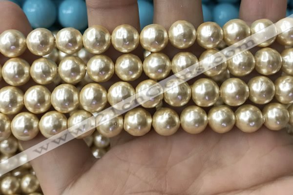 CSB2117 15.5 inches 10mm ball shell pearl beads wholesale