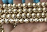 CSB2118 15.5 inches 12mm ball shell pearl beads wholesale