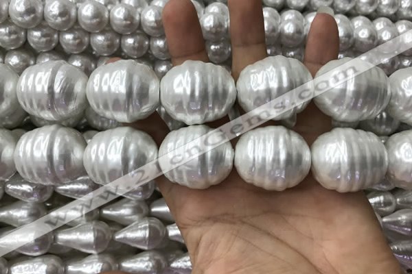 CSB2128 15.5 inches 26*30mm baroque shell pearl beads wholesale