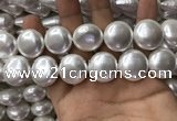 CSB2130 15.5 inches 20mm flat round shell pearl beads wholesale