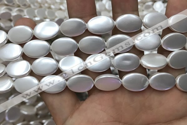 CSB2134 15.5 inches 10*15mm oval shell pearl beads wholesale