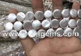 CSB2137 15.5 inches 12mm coin shell pearl beads wholesale