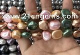 CSB2158 15.5 inches 14*14mm - 15*15mm baroque mixed shell pearl beads