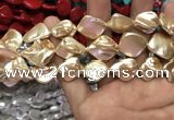 CSB2162 15.5 inches 16*16mm - 18*20mm baroque shell pearl beads