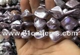 CSB2163 15.5 inches 16*16mm - 18*20mm baroque shell pearl beads
