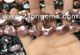 CSB2174 15.5 inches 16*16mm - 20*22mm baroque shell pearl beads