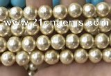 CSB2188 15.5 inches 18mm ball shell pearl beads wholesale