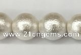 CSB2204 15.5 inches 12mm round wrinkled shell pearl beads wholesale