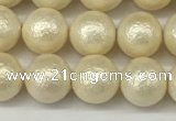 CSB2212 15.5 inches 8mm round wrinkled shell pearl beads wholesale