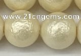 CSB2216 15.5 inches 16mm round wrinkled shell pearl beads wholesale