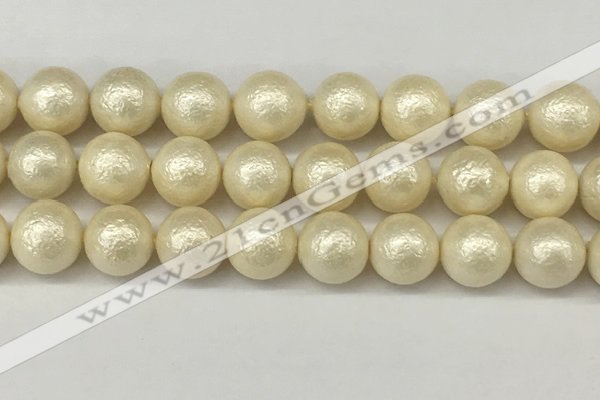 CSB2216 15.5 inches 16mm round wrinkled shell pearl beads wholesale