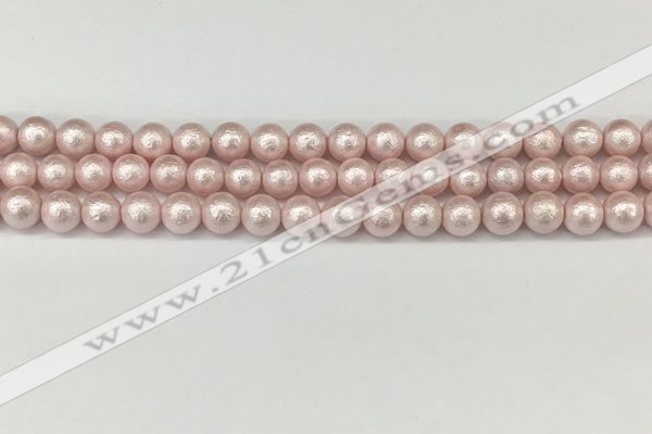 CSB2231 15.5 inches 6mm round wrinkled shell pearl beads wholesale