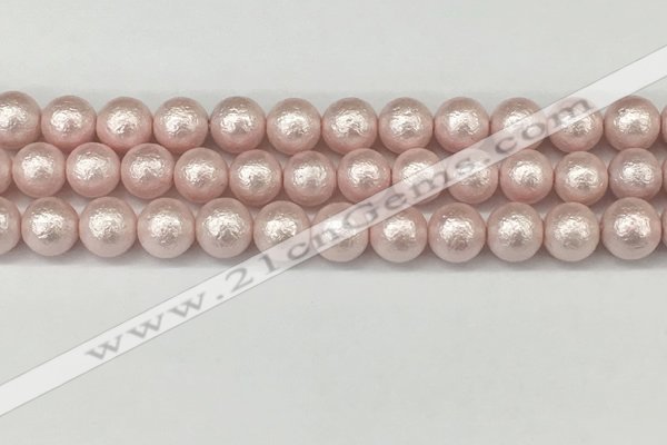 CSB2233 15.5 inches 10mm round wrinkled shell pearl beads wholesale