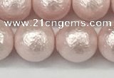 CSB2234 15.5 inches 12mm round wrinkled shell pearl beads wholesale