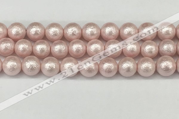 CSB2236 15.5 inches 16mm round wrinkled shell pearl beads wholesale