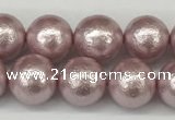 CSB2242 15.5 inches 8mm round wrinkled shell pearl beads wholesale