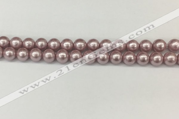 CSB2242 15.5 inches 8mm round wrinkled shell pearl beads wholesale