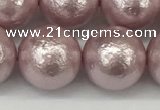 CSB2246 15.5 inches 16mm round wrinkled shell pearl beads wholesale