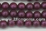 CSB2250 15.5 inches 4mm round wrinkled shell pearl beads wholesale