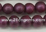 CSB2252 15.5 inches 8mm round wrinkled shell pearl beads wholesale