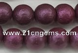 CSB2253 15.5 inches 10mm round wrinkled shell pearl beads wholesale