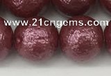 CSB2266 15.5 inches 16mm round wrinkled shell pearl beads wholesale