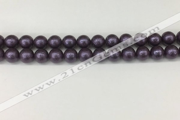 CSB2272 15.5 inches 8mm round wrinkled shell pearl beads wholesale